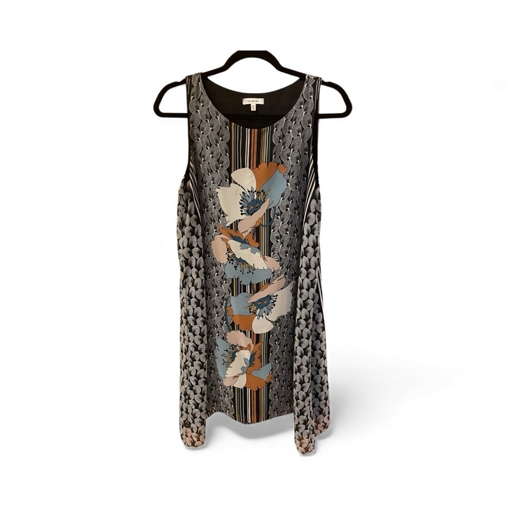 Max Studio A-Line Scarf Multicolor Scarf Dress, Size M, Asymmetrical.